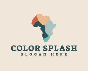 Colorful Africa Map logo design