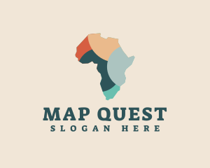 Colorful Africa Map logo design