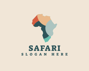 Festival - Colorful Africa Map logo design