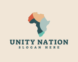 Nation - Colorful Africa Map logo design