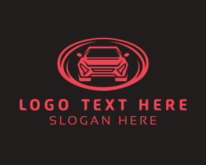 Mini Van - Red Automotive Car logo design