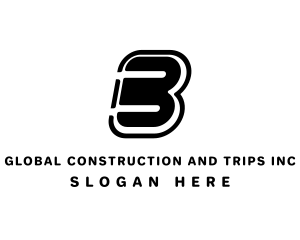 Initial - Minimalist Apparel Brand Letter B logo design