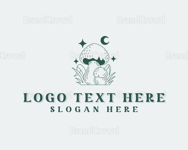 Mushroom Fungus Herbal Logo