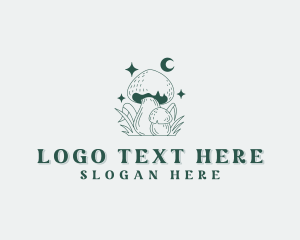 Holistic - Mushroom Fungus Herbal logo design