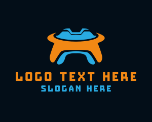 Playstation - UFO Spaceship Game logo design