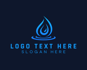 Blue - Droplet Water Aqua logo design