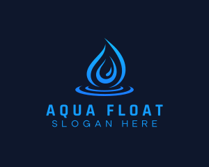 Droplet Water Aqua logo design