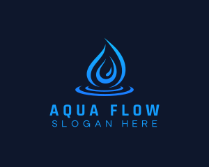Hydrate - Droplet Water Aqua logo design