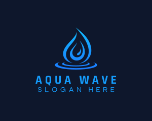 Aqua - Droplet Water Aqua logo design