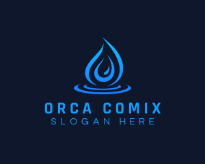 Clean - Droplet Water Aqua logo design