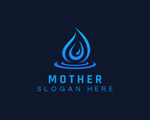 Oil - Droplet Water Aqua logo design