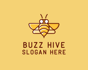 Bee - Bumblebee Bee WIngs logo design