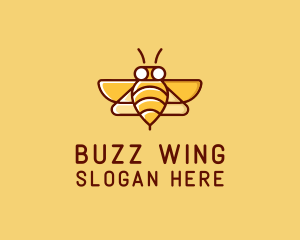 Bumblebee Bee WIngs logo design