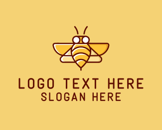 Bumblebee Bee WIngs logo design