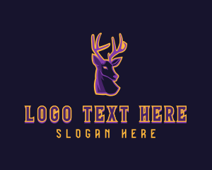 Antlers - Deer Animal Gaming logo design