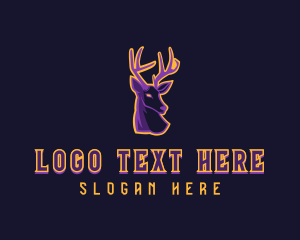 Deer Animal Gaming Logo