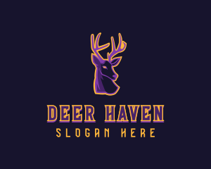 Deer Animal Gaming logo design