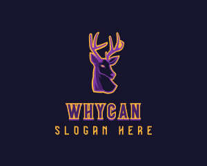 Video Game - Deer Animal Gaming logo design