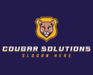 Gaming Cougar Shield logo design