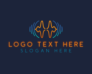 Frequency - Tech Sound Wave logo design