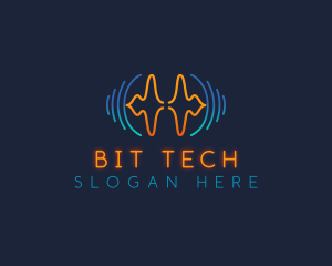 Tech Sound Wave logo design