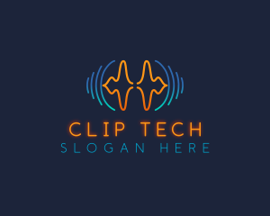 Tech Sound Wave logo design