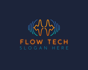 Tech Sound Wave logo design