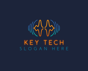 Tech Sound Wave logo design