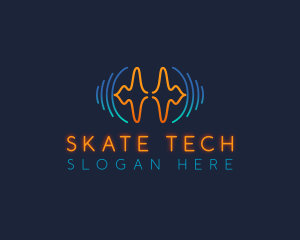 Tech Sound Wave logo design