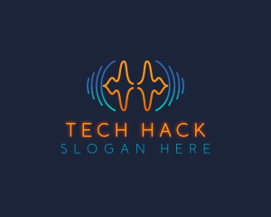 Tech Sound Wave logo design