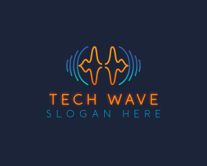 Tech Sound Wave logo design