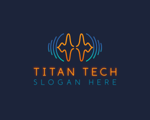 Tech Sound Wave logo design