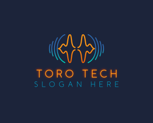 Tech Sound Wave logo design