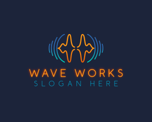 Tech Sound Wave logo design