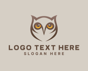 Night Vision - Wildlife Owl Eyes logo design