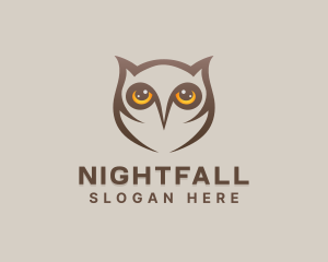 Nocturnal - Wildlife Owl Eyes logo design