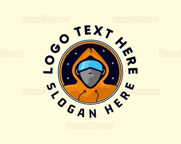 Snowboarder Man Hoodie Logo