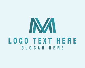 Letter M - Teal Letter M logo design