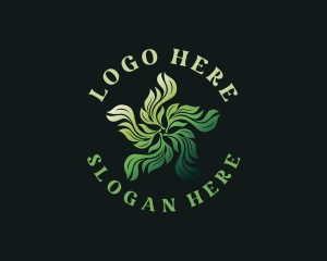 Organic Herbal Leaves  Logo
