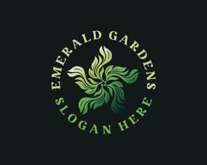 Organic Herbal Leaves  logo design