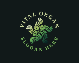 Organic Herbal Leaves  logo design