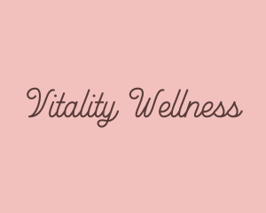 Feminine Cursive Wellness logo design