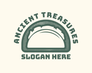 Rustic Taco Restaurant Badge logo design