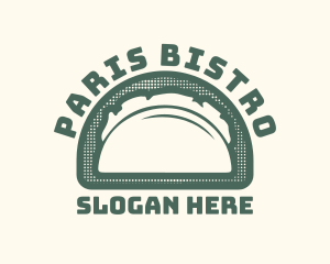 Rustic Taco Restaurant Badge logo design