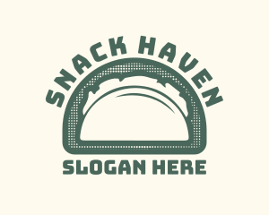 Rustic Taco Restaurant Badge logo design