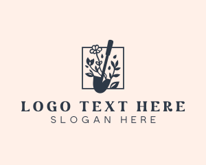 Landscaper - Gardening Shovel Planting logo design
