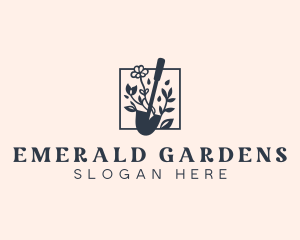 Gardening Shovel Planting logo design