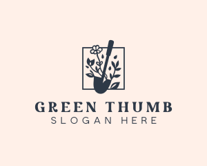 Gardening Shovel Planting logo design