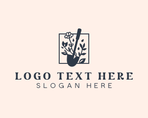 Lawn Care - Gardening Shovel Planting logo design