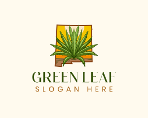 New Mexico Leaf Plant logo design